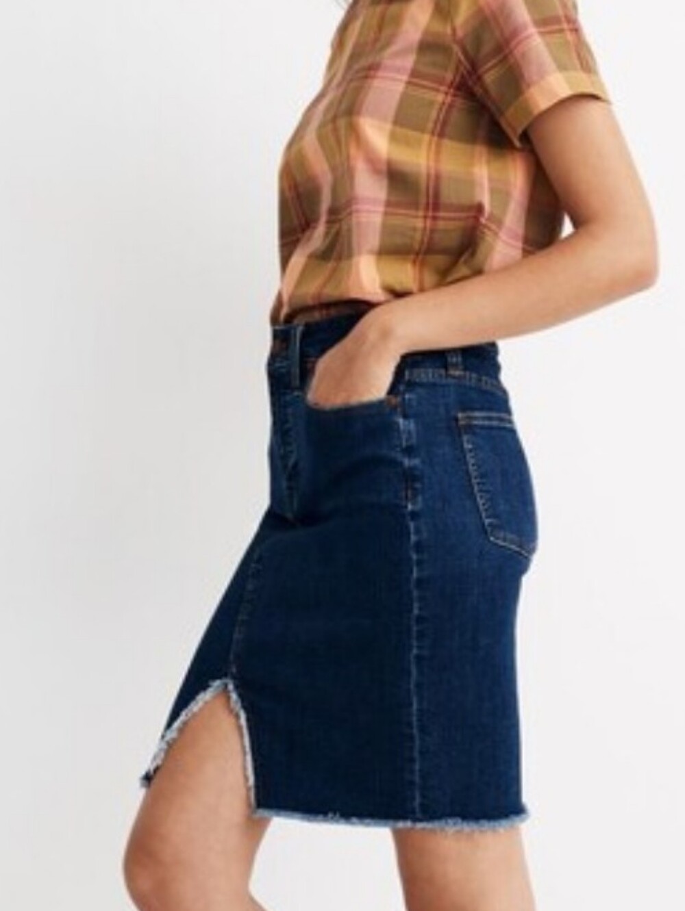 Madewell Stretch Denim Pegged Skirt Bellhaven Wash - Cutout Edition Size 28